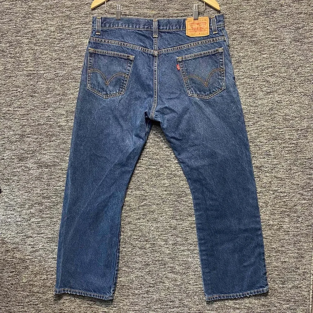 Levis 517 Bootcut Jeans Mens 36x30 Blue Medium Dark Wash Denim Rugged Workwear